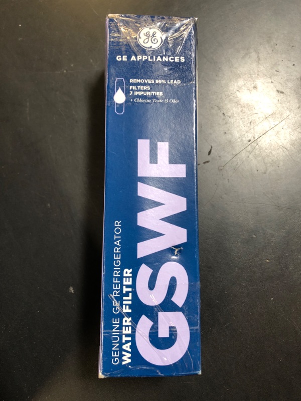 Photo 1 of General Electric GE GSWF Refrigerator Water Filter | Certified to Reduce Lead, Sulfur, and 50+ Other Impurities | Replace Every 6 Months for Best Results | Pack of 1