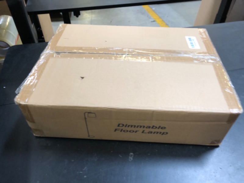 Photo 1 of ?Upgraded? Dimmable Floor Lamp, 1000 Lumens LED Edison Bulb Included, Arc Floor Lamps for Living Room Modern Standing Lamp with Linen Shade, Tall Lamp for Bedroom Office Dining Room- Black