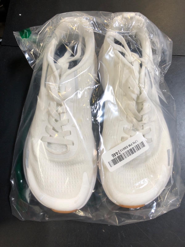 Photo 1 of WHITIN Women's Zero Drop Wide Width Toe Box Road Running Shoes Size 10 Stability Slip Resistant Workout Sport Walking Tennis Footwear 41 White