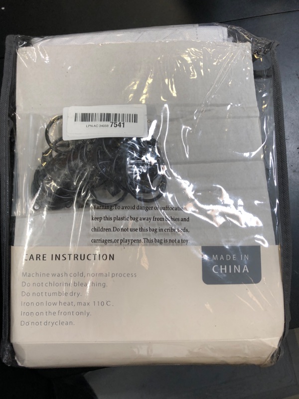 Photo 1 of 100% Blackout Shield Full Blackout Curtains for Bedroom 102 inch Length 2 Panels Set, Clip Rings/Rod Pocket Faux Linen Black Out Curtains for Living Room, Thermal Insulated, 50Wx102L, Bright White