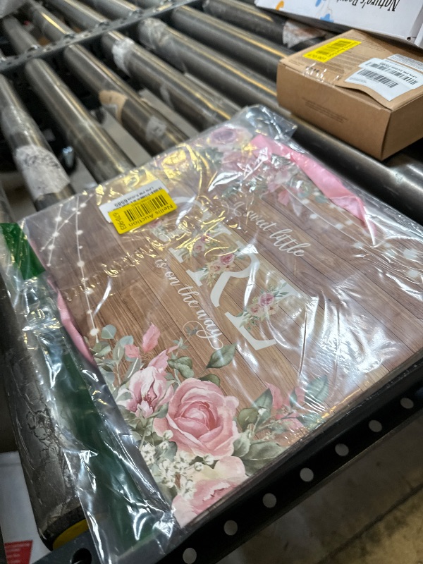 Photo 1 of 13" Large Baby Shower Paper Bag, Floral Sweet Baby Girl Gift Bag with Tissue Paper, Handle, and Greeting Card for Boho Baby Shower or Birthday Gender Reveal Party Favors Decorations Supplies (Pink)