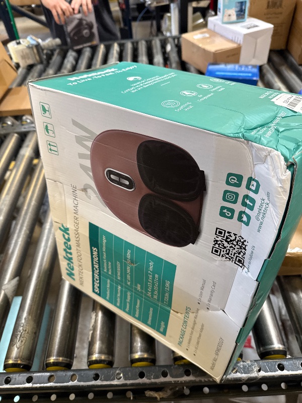 Photo 1 of Nekteck Shiatsu Foot Massager Machine with Soothing Heat, Deep Kneading Therapy, Air Compression, Improve Blood Circulation and Foot Wellness,Relax for Home or Office Use(Brown)