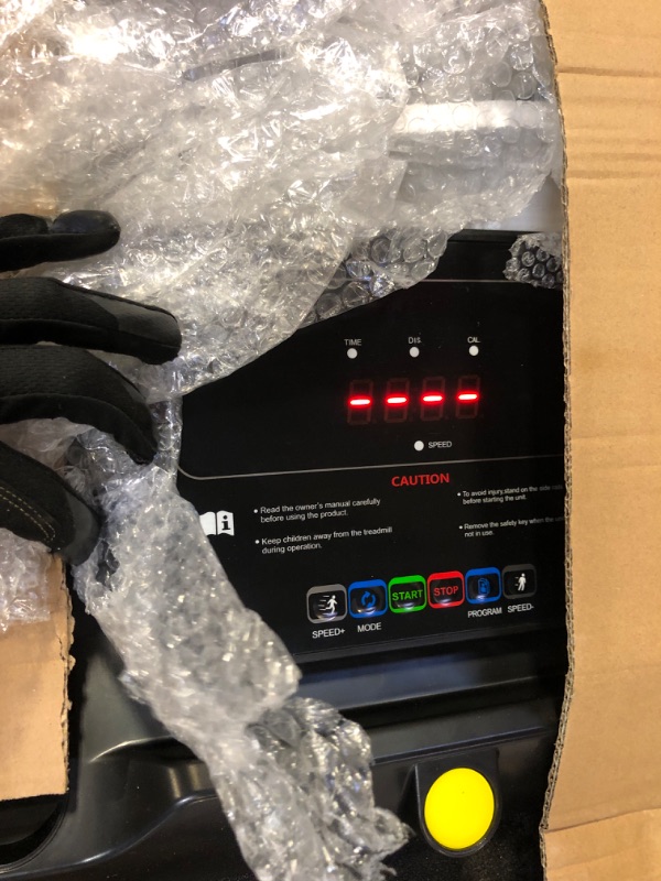 Photo 1 of CURSOR FITNESS Home Folding Treadmill with Pulse Sensor, 2.5 HP Quiet Brushless, 7.5 MPH, 265 LBS Capacity