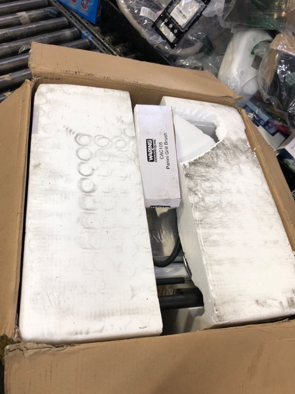 Photo 1 of Waring Commercial WFG250 Tostato Supremo® Large Flat Toasting Grill, 120V, 1800W, 5-15 Phase Plug, Silver