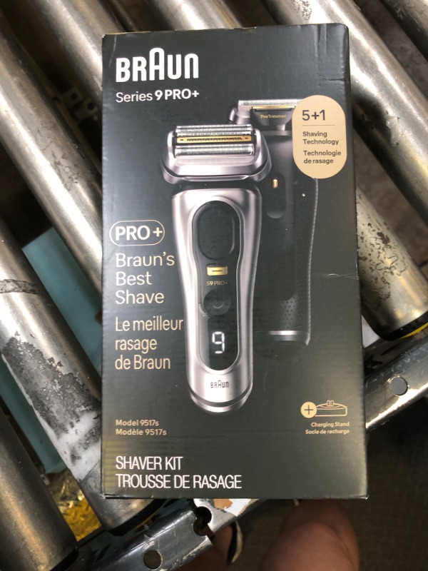 Photo 1 of Braun Series 9 9517s PRO+ Electric Razor for Men, 5 Pro Shave Elements & Precision Long Hair ProTrimmer, Charging Stand, Braun’s Best for Smooth Skin, Wet & Dry Electric Razor with 60min Runtime