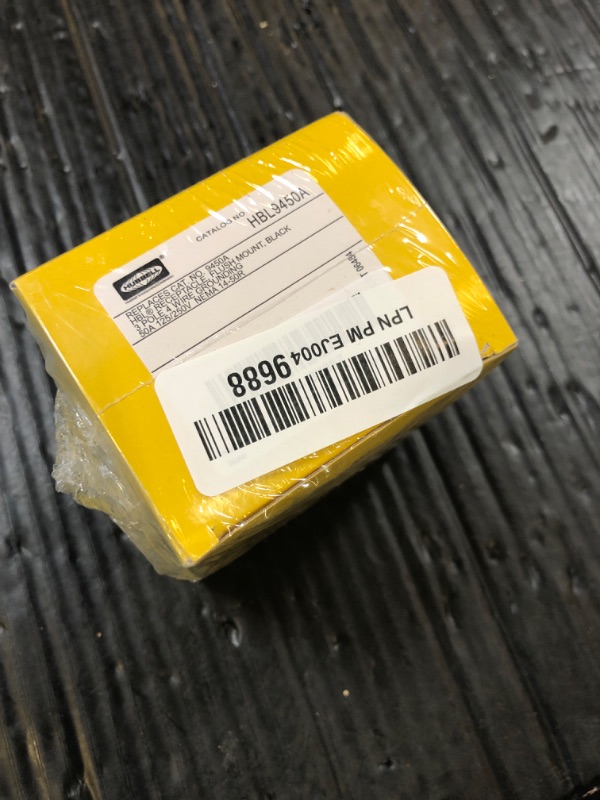 Photo 1 of Hubbell HBL9450A Straight Blade Device Receptacle, RTP, Industrial Grade, 3-Pole 4-Wire Grounding, 50A 125/250V, 14-50R