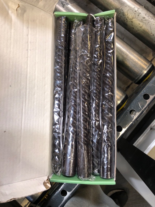 Photo 1 of 10 Inch Black Spiral Taper Candle Set, 10 Pack Unscented Candlesticks for Dinner, Prayer, Halloween, Rituals, Meditation Seasonal Decoration
