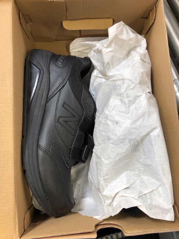 Photo 1 of New Balance mens 928 V3 Hook and Loop Walking Shoe, Black/Black, 7.5 XX-Wide US