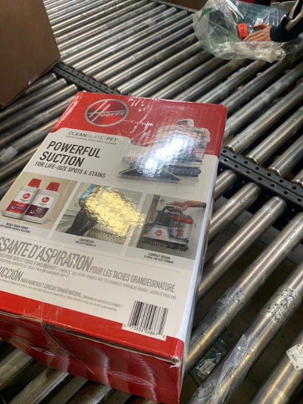 Photo 1 of Hoover CleanSlate Plus Portable Carpet + Upholstery Spot Cleaner Machine, Powerful Suction with Versatile Tools, Pet Stain Remover, Car and Auto Detailer, Pair with Hoover Carpet Cleaner Solution