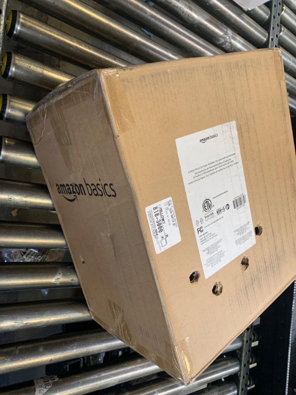 Photo 1 of Amazon Basics Micro Cut Paper Shredder, CD, and Credit Card Shredder, 8 Sheet (New Model), Black