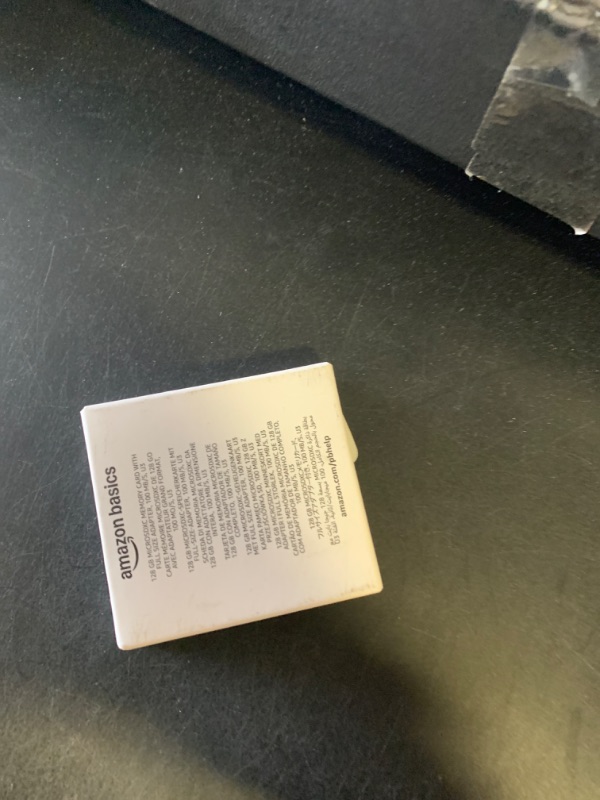 Photo 1 of Amazon Basics Micro SDXC Memory Card with Full Size Adapter, A2, U3, Read Speed up to 100 MB/s, 128 GB, Black