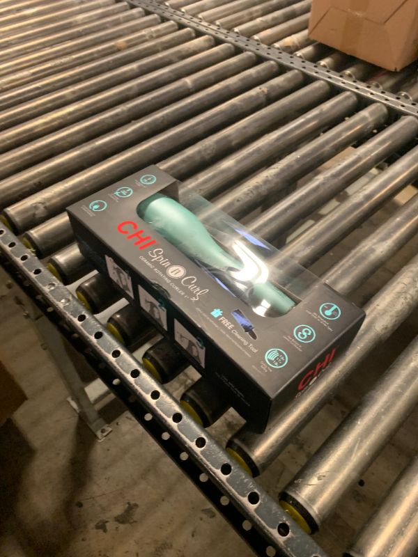 Photo 1 of CHI Spin N Curl, Curling Iron For Healthy & Shiny Effortless Curls & Waves, Provides Preset Temperature Settings For Each Hair Texture, Mint Green
