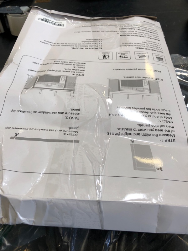 Photo 1 of HOXHA AC Side Panels Kits, Air Conditioner Foam Insulation Window Kit 2 Pack, Air Conditioner Accessories Seal, 17 inch×9 inch ×7/8 inch,White