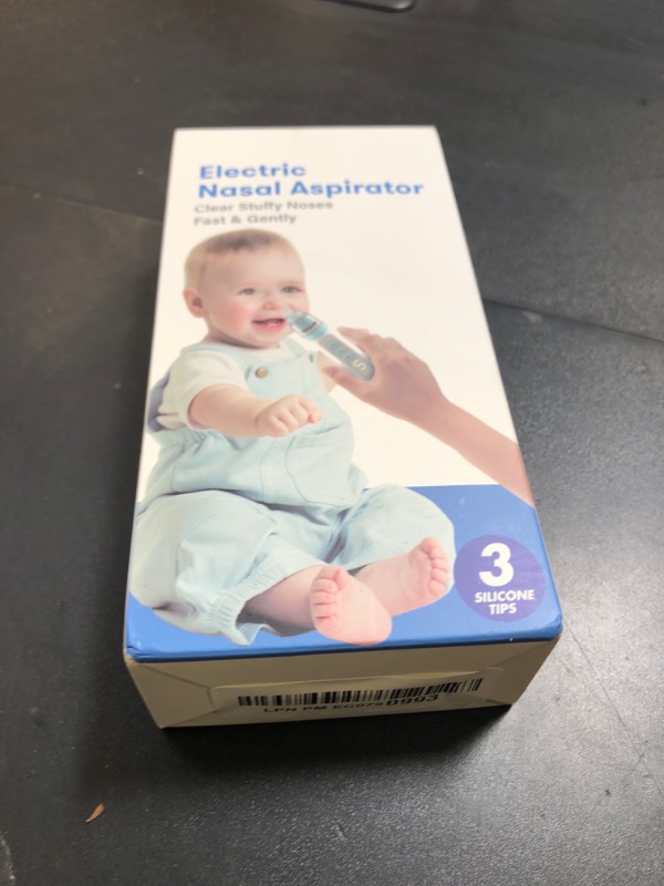 Photo 1 of Nasal Aspirator for Baby,Rechargeable Nose Sucker for Baby,Baby Nasal Aspirator with 3 Silicone Tips,Adjustable Suction ,Waterproof Booger Sucker for Baby with Music and Light Function,Blue
