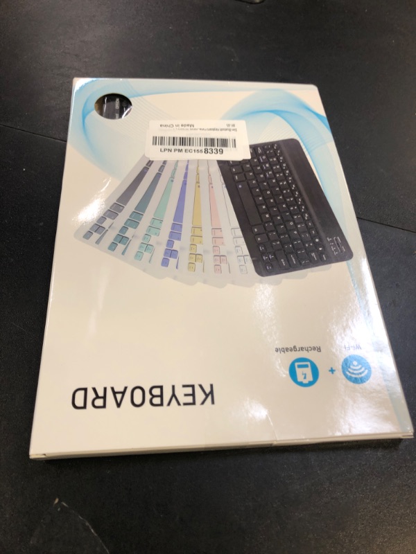 Photo 1 of Ultra-Slim Bluetooth Keyboard Portable Mini Wireless Keyboard Rechargeable for Apple iPad iPhone Samsung Tablet Phone Smartphone iPadOS iOS Android (10 inch Black)