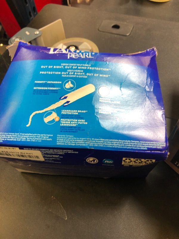 Photo 1 of Tampax Pearl Tampons, with LeakGuard Braid, Ultra Absorbency, Unscented, 60 Count