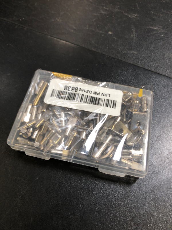 Photo 1 of 104Pcs Shelf Pins Kit,4 Styles Nickel Plated Shelf Support Pegs,Bookshelf Pegs for Shelves,Cabinet Shelf Bracket Pegs Shelf Pins Holders for Kitchen Furniture & Closet ( 5mm & 1/4inch )