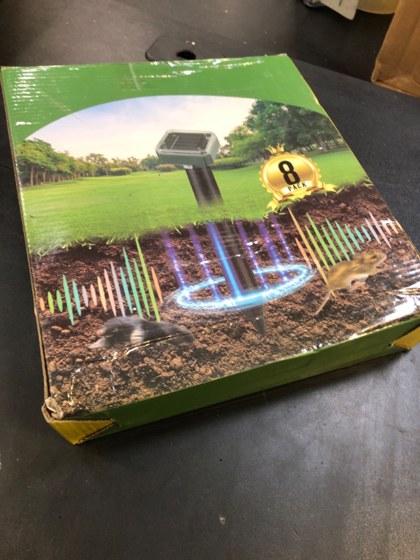 Photo 1 of Mole Repellent for Lawns 8 Pack, Solar Powered Gopher Repellent Ultrasonic, Outdoor Waterproof Vole Vibration Stakes,Sonic Mole Deterrent Yard for Rodent,Groundhog,Snake,Chipmunk