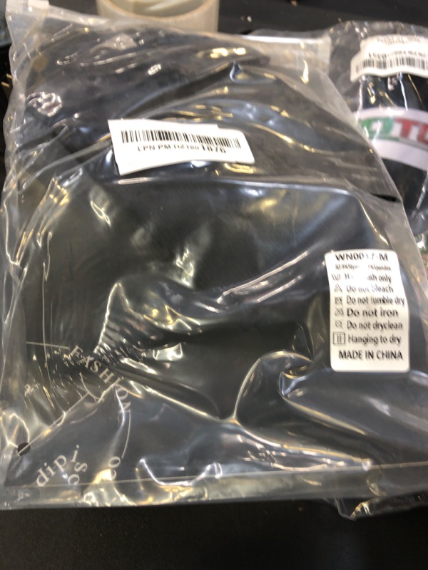Photo 1 of Womens Thong Shapewear Mid to High Waisted Shaper Thong WN0017(01#A Black#mid Waisted Wire,Medium)