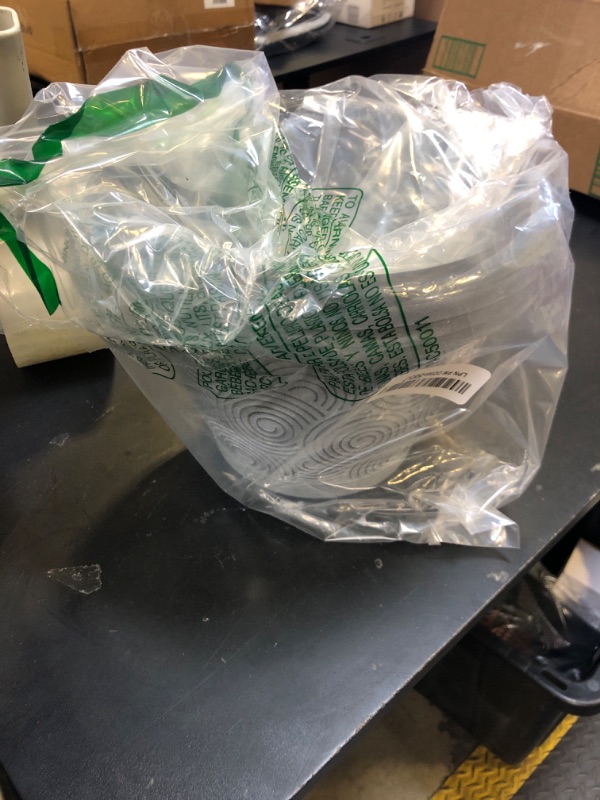 Photo 1 of 10 Inch Flower Pots Planters for Indoor Outdoor Plants, 3 Pack Plastic Large Plant Pots with Drainage Hole & Tray, Modern Decorative Garden Pot with Saucer, Plant Container for House