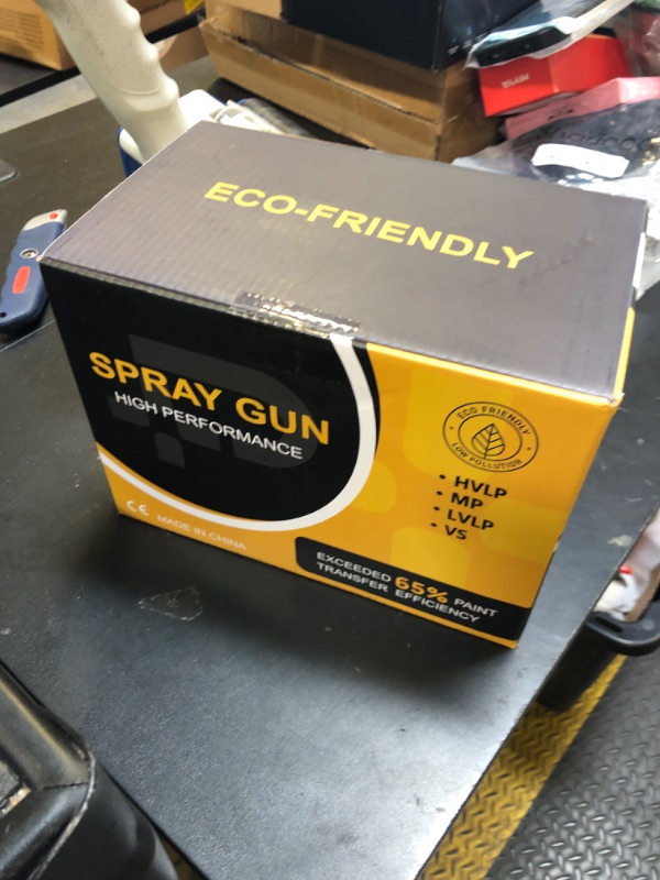 Photo 1 of PORPHIS Paint Spray Gun PRD-717 VS Type with Split Nozzle 1.3mm Automotive Refinishing Spray Gun, Brown