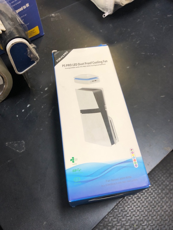 Photo 1 of Raryars PS5 Pro Console Cooling Fan with Dust Cover Colorful LED Light for PS5 Pro Console Disc Edition & Digital Edition Silent Absorb Fan Cooler with 2 USB Port PlayStation 5 Pro Cooling System