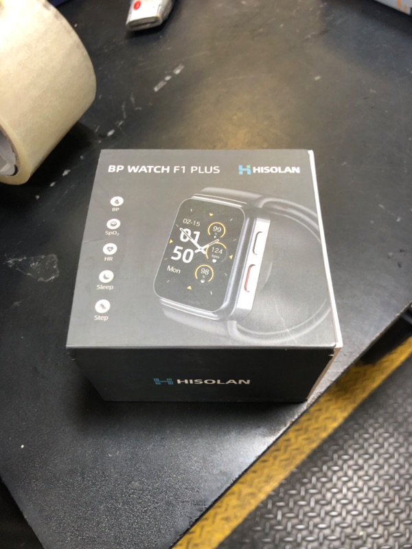 Photo 1 of HISOLAN Smart Blood Pressure Monitor Watch with Inflatable Cuff- Accurate Health Tracking, Wrist BP Monitor, Blood Oxygen Monitoring and Heart Rate, Long Battery Life, Compatible with iOS and Android