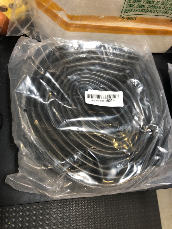 Photo 1 of Gaahing 0.19" P-Bulb Garage Door Bottom Seal Strip - Replacement Impact Buffer Weatherstripping, Fits Single Track Overhead Door (16.4 FT, Black)