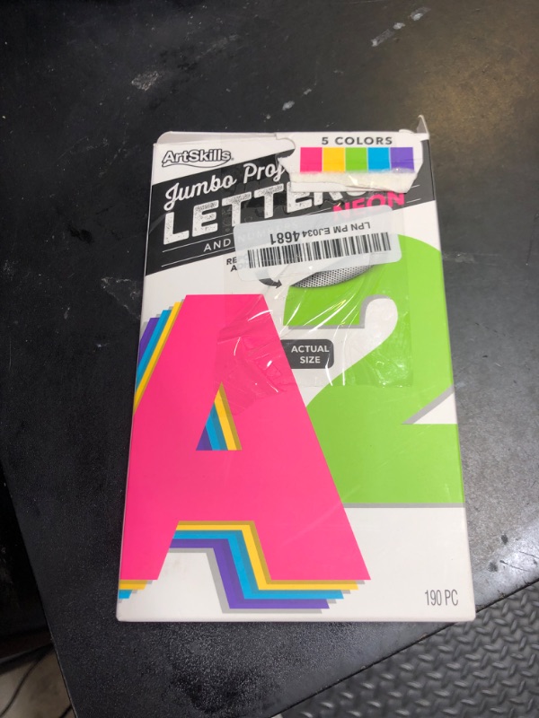 Photo 1 of ArtSkills Poster Letters 4” Paper Letters for Poster Board Projects, Classroom Bulletin Boards, Sign Making Supplies, Neon, 190 Pieces