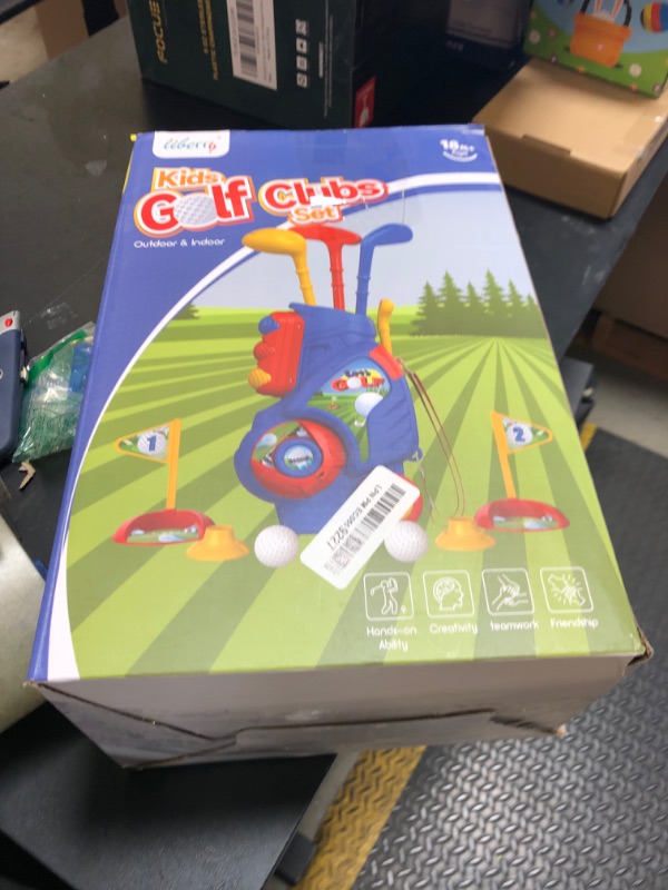 Photo 1 of Liberry Toddler Golf Set, Upgraded Kids Golf Cart with Unique Shoulder Strap Design, Indoor and Outdoor Golf Toys for Boys and Girls Aged 1-5 Years Old