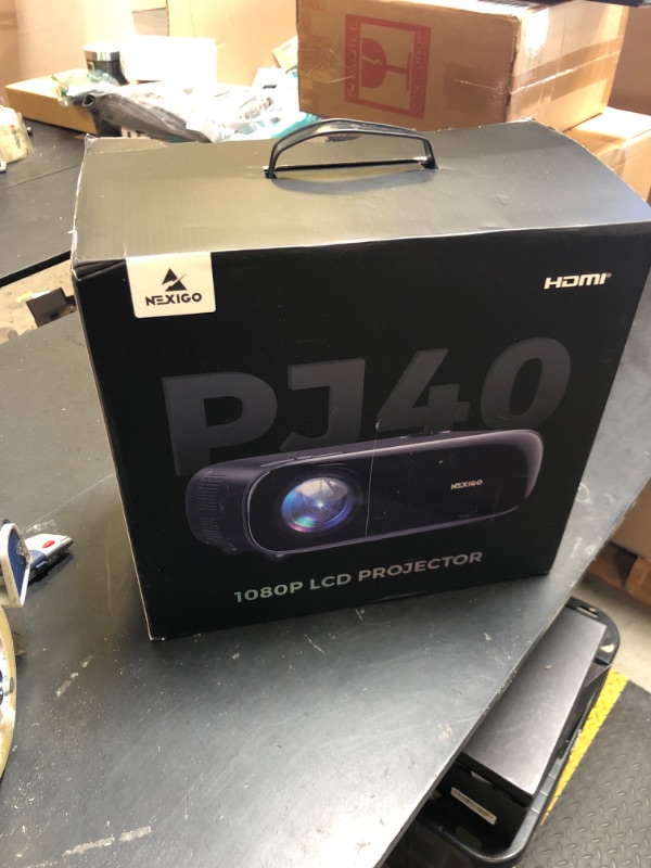 Photo 1 of NexiGo PJ40 (Gen 3) Projector with WiFi and Bluetooth, D65 Calibrated, Native 1080P, 4K Supported, Projector for Outdoor Movies, 20W Speakers, Home Theater, Compatible w/TV Stick,iOS,Android (Renewed)