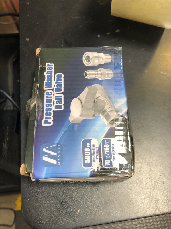 Photo 1 of M MINGLE Ball Valve Pressure Washer, 3/8" Quick Connect Ball Valve for Power Washer Hose, 5000 PSI