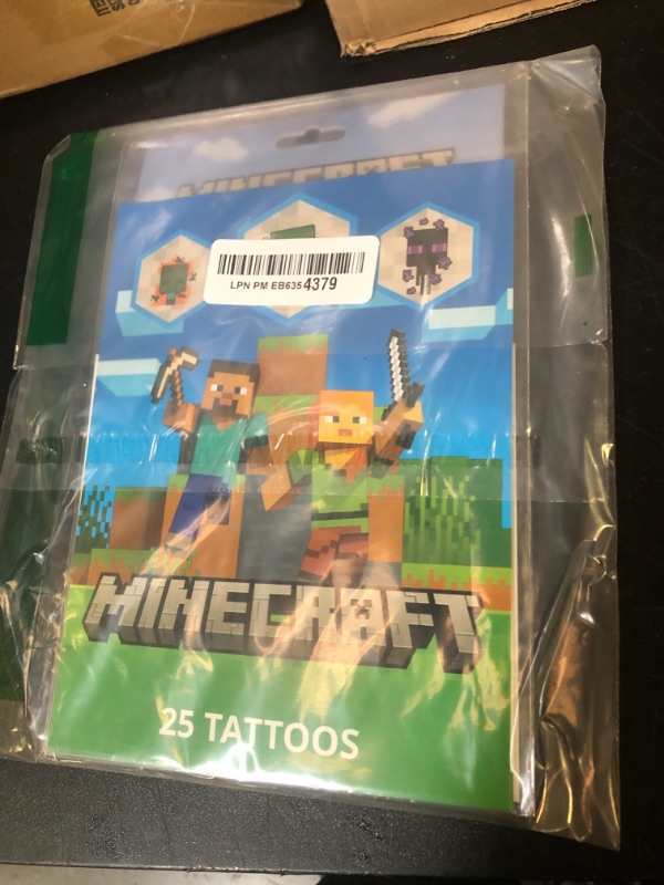 Photo 1 of Minecraft Sticker & Tattoo Super Set - Bundle With Over 300 Stickers and 50 Temporary Tattoos | Party Supplies for Boys