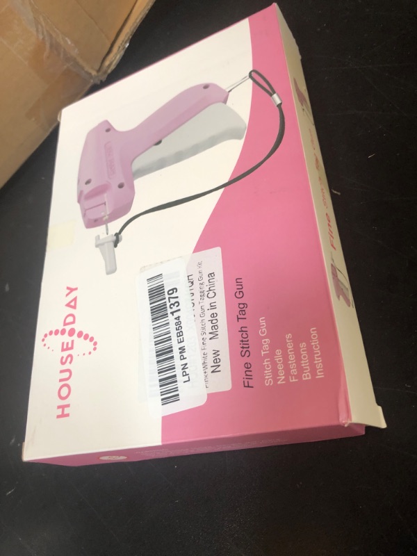 Photo 1 of HOUSE DAY Stitchy Gun for Clothes, Fine Needle Stitch Gun Quick Clothing Fixer, Speedy Price Tagging Gun with 6 Fine Needles, 2200 Micro Thin Fasteners, 50 Buttons (Pink)