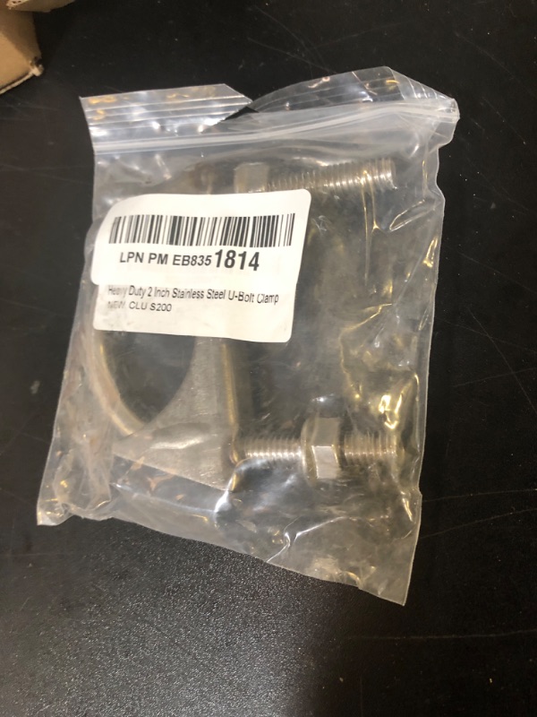 Photo 1 of 2 Inch Clamps Heavy Duty 2" Stainless Steel U Bolt Muffer Exhaust Clamp Hanger for Pipes (51mm)
