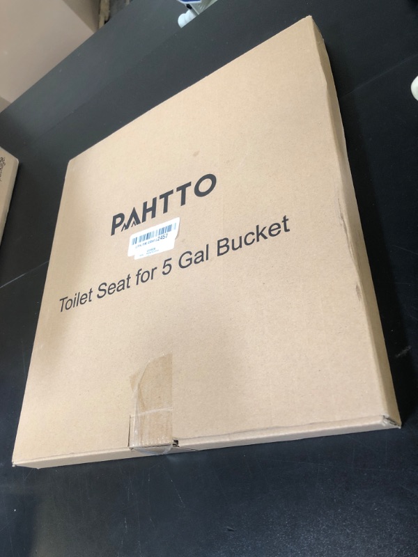 Photo 1 of Portable Toilet for 5 Gal Buckets, Snap-on Seat with Lid - Including Storage & Disposable Bags, Ideal for Camping, Hiking, Emergencies, Cars, Boats