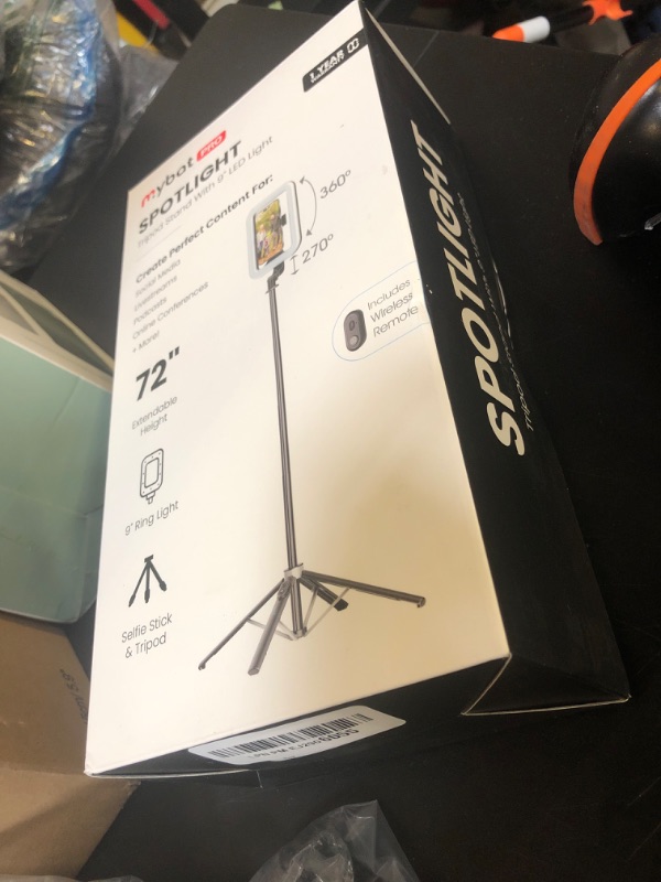 Photo 1 of M MYBAT PRO Selfie Ring Light with 72" Tripod Stand - Extendable Selfie Stick with Light for Phone, Live Streaming, Makeup, Travel, Gaming, Video, Includes Phone Holder& USB-C Powered