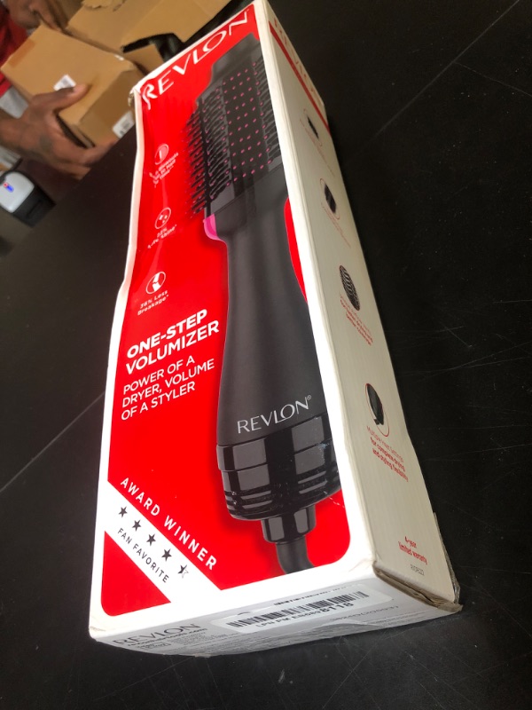 Photo 1 of REVLON One-Step Volumizer Hair Dryer and Styler with Improved Motor – Easy Salon-Style Blowouts – Less Frizz, More Shine, and Reduced Heat Damage, for All Hair Types and Lengths (Black)