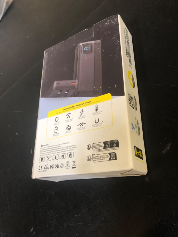 Photo 1 of Power-Bank-Portable-Charger - 40000mAh Power Bank Support PD 30W and QC4.0 Fast Charger with Built-in 2 Output Cable and LED Display for iPhone and Android Phones and Most Electronic Devices