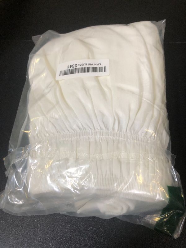 Photo 1 of Biscaynebay Wrap Around Bed Skirts with Split Corners for Full Beds 18" Drop, Ivory Adjustable Elastic Dust Ruffles Easy Fit Wrinkle Resistant Silky Luxurious Fabric Machine Washable