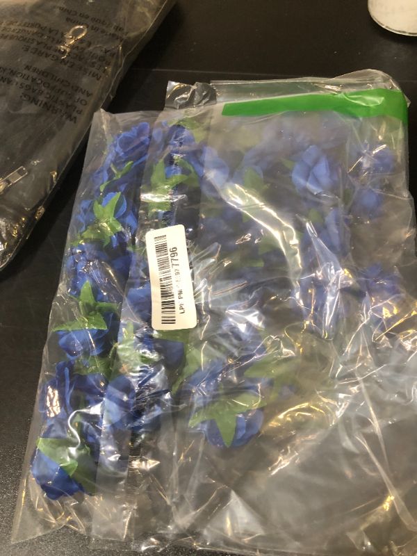 Photo 1 of Kesoto 50pcs Royal Blue Roses Artificial Flowers Bulk, 1.6" Small Silk Fake Roses Flower Heads for Decoration, Crafts, Wedding Centerpieces Bridal Shower Party Home Decor