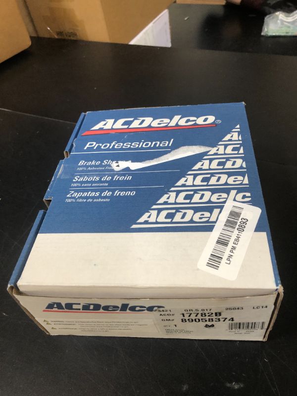 Photo 1 of ACDelco Professional 17782B Bonded Rear Parking Brake Shoe Set