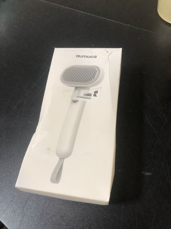 Photo 1 of aumuca Cat Brush for Shedding, Cat Brushes for Indoor Cats, Cat Brush for Long or Short Haired Cats, Cat Hair Brush Cat Grooming Deshedding Brush for Dog Kitten Horse Massage Removes Loose Fur, White