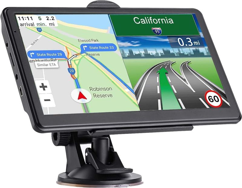 Photo 1 of 2025 Car GPS Navigator 2.5D Touchscreen 7inch Car GPS, Truck GPS Commercial Drivers,Real Voice prompts Turn Direction? Speed Limit Warning Speed Camera Alert, Lane Guidance Assist, POI