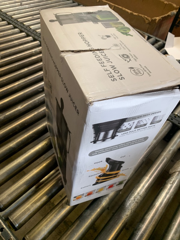Photo 1 of Cold Press Juicer, 5.8" Extra Large Feed Chute Fit Whole Fruits & Vegetables, 350W Slow Masticating Juicer Machines, Easy to Clean,High Juice Yield?Grey?