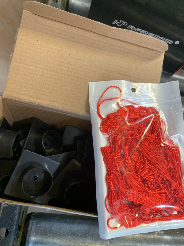 Photo 1 of Qunclay 30 Pieces Mini Graduation Cap Black Hats with Red Tassels Plastic Grad Cake Pops Cover Toppers for Graduation Party Decorations