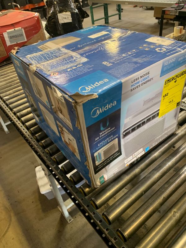 Photo 1 of Midea 10,000 BTU U Shaped Smart Inverter Window Air Conditioner, Cools up to 450 Sq. Ft.,Ultra Quiet with Open Window Flexibility, Works with Alexa/Google Assistant, 35% Energy Savings, Remote Control