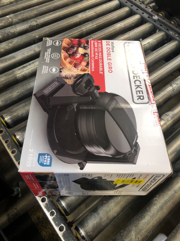 Photo 1 of BLACK+DECKER Rotating Waffle Maker, Black, WMD200B