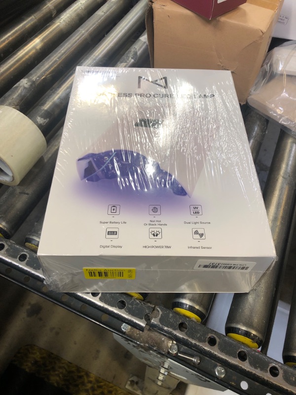 Photo 1 of M - NEO Cordless & Rechargeable Nail Curing Lamp 78W with 4 LCD Time Display Timer, Auto Sensor, and Spacious Interior for All Hand Sizes and Nail Lengths (White)