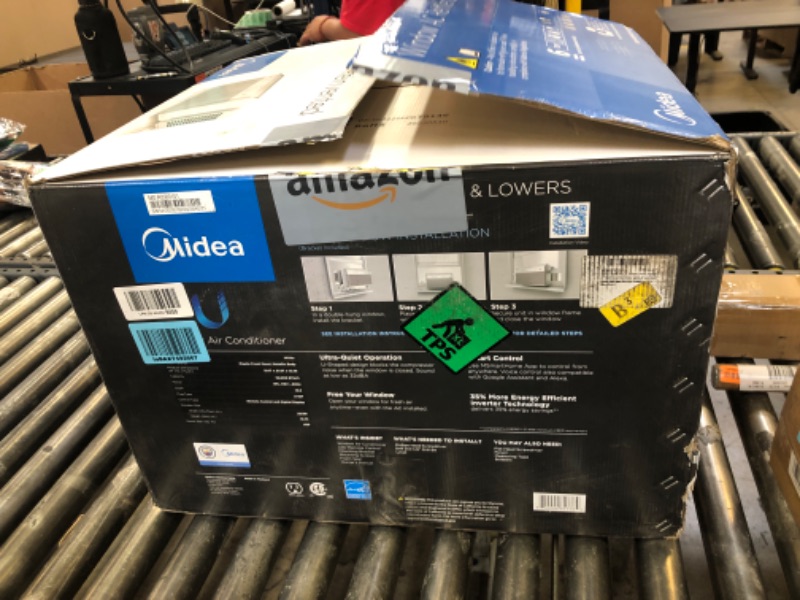 Photo 1 of Midea 10,000 BTU U Shaped Smart Inverter Window Air Conditioner, Cools up to 450 Sq. Ft.,Ultra Quiet with Open Window Flexibility, Works with Alexa/Google Assistant, 35% Energy Savings, Remote Control